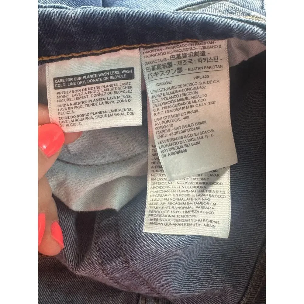 Levis 505 Jeans Mens Tag Size 36 x 32 Blue Denim 100% Cotton Straight - READ